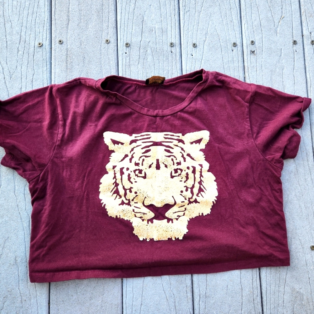 LSU Tiger Purple And Gold Crop Top by Audrey